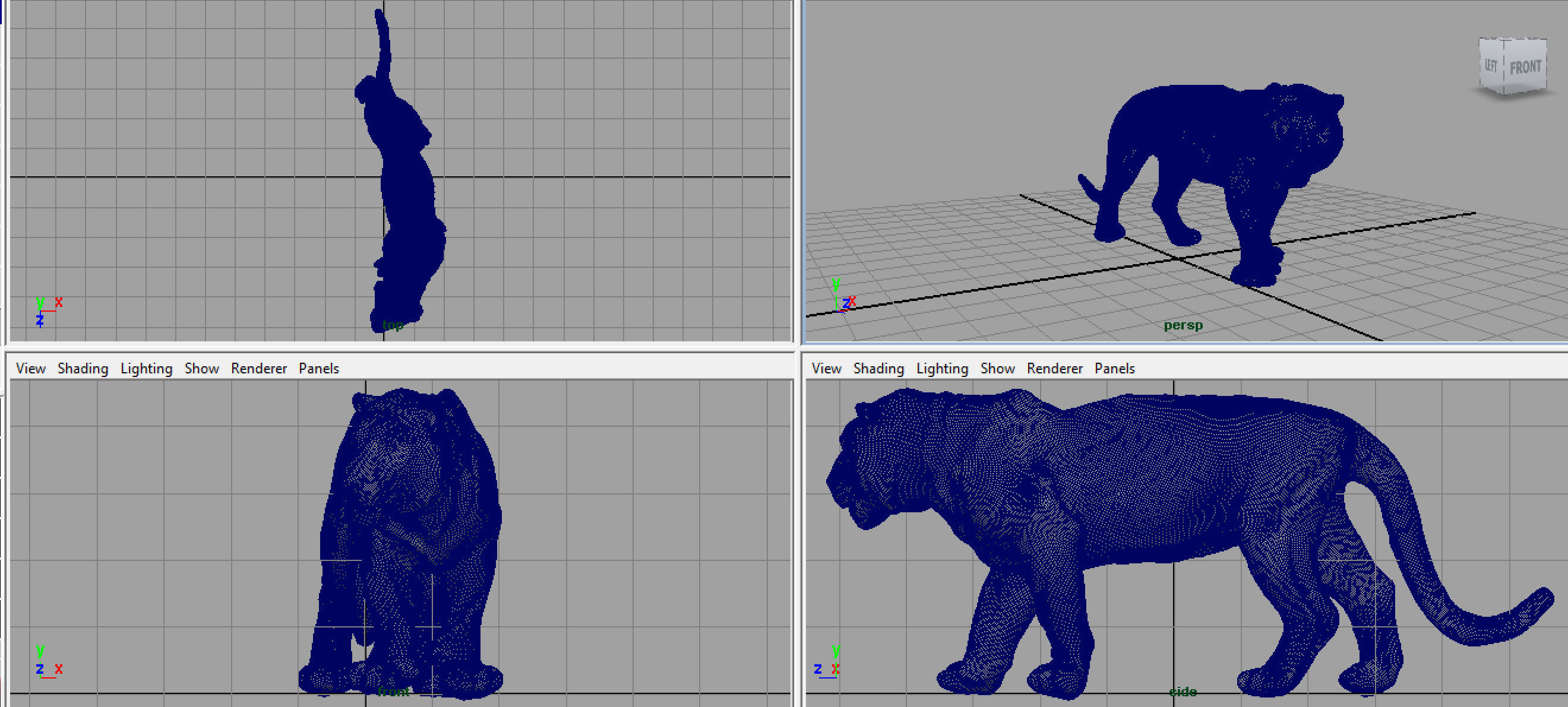 TIGER Low-poly 3D model_6