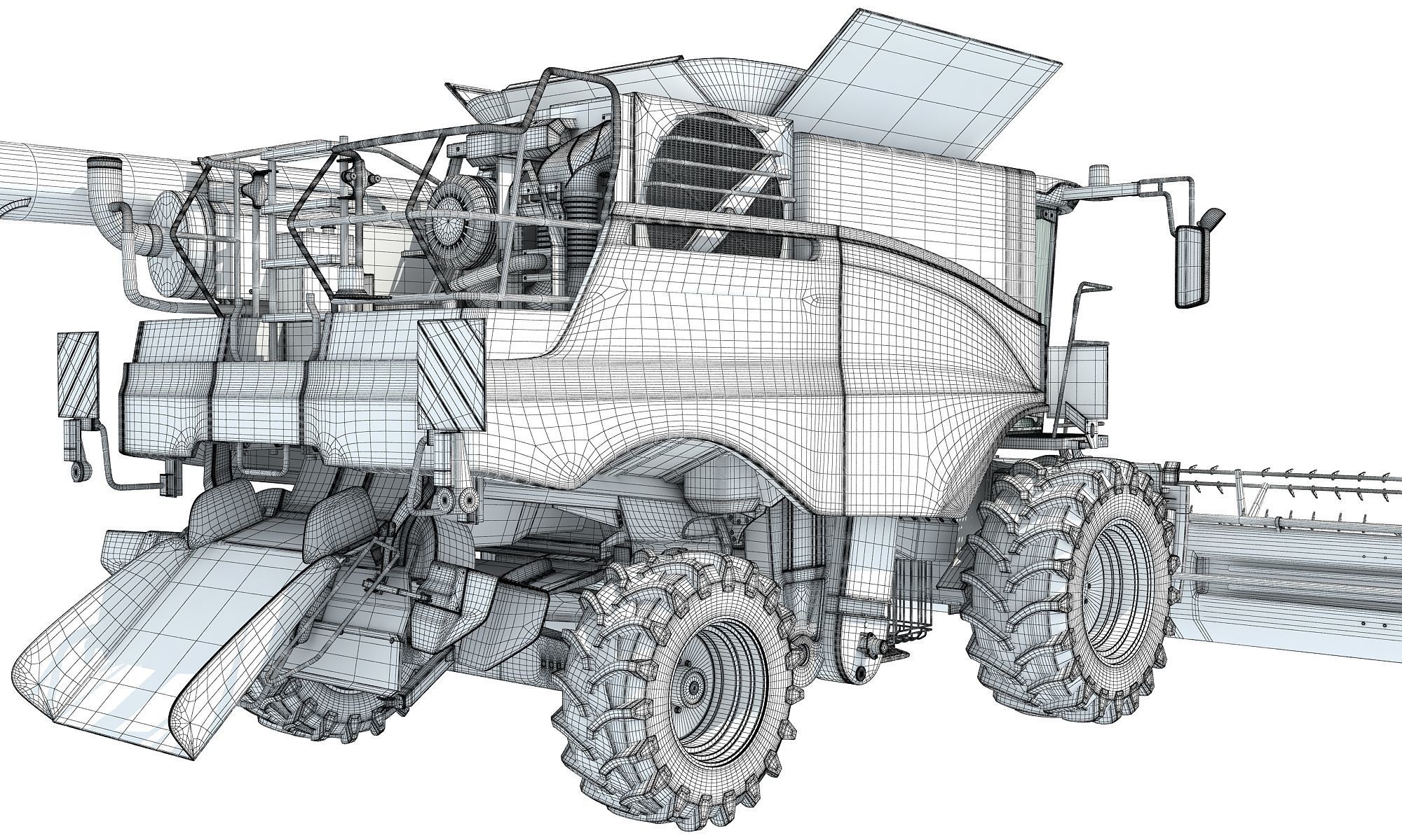 Combine Harvester 2020 3D model_20
