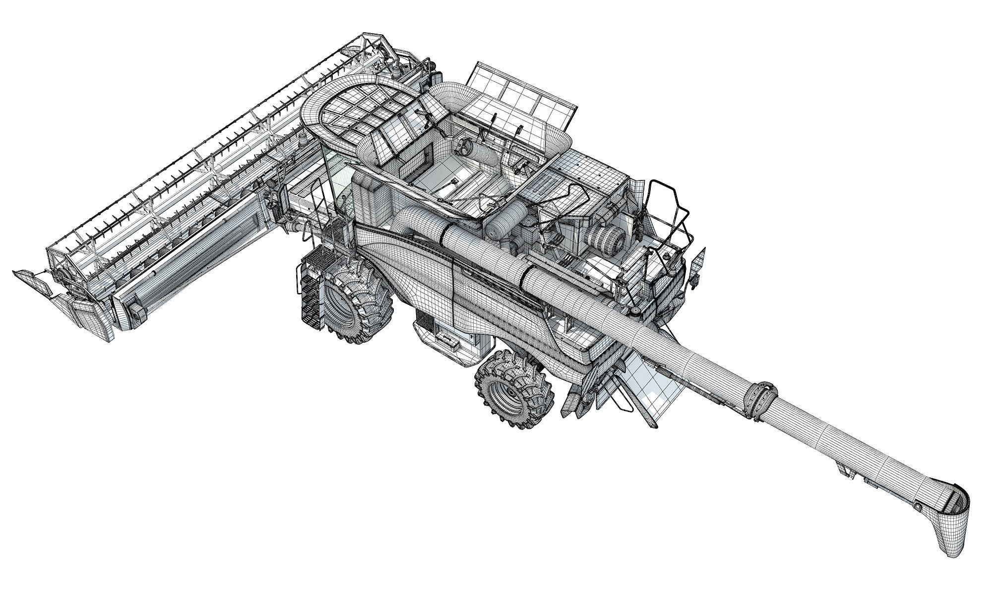 Combine Harvester 2020 3D model_18