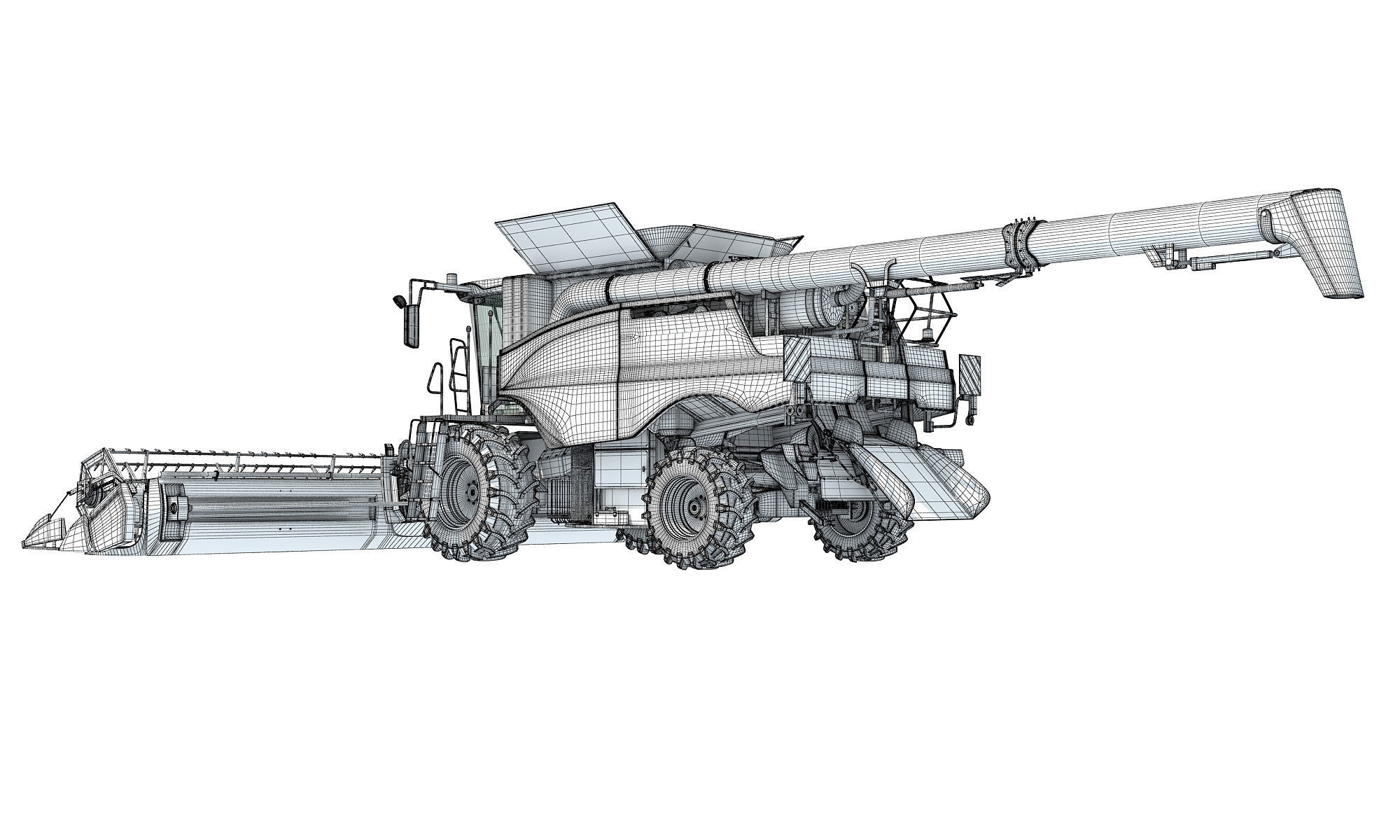 Combine Harvester 2020 3D model_17