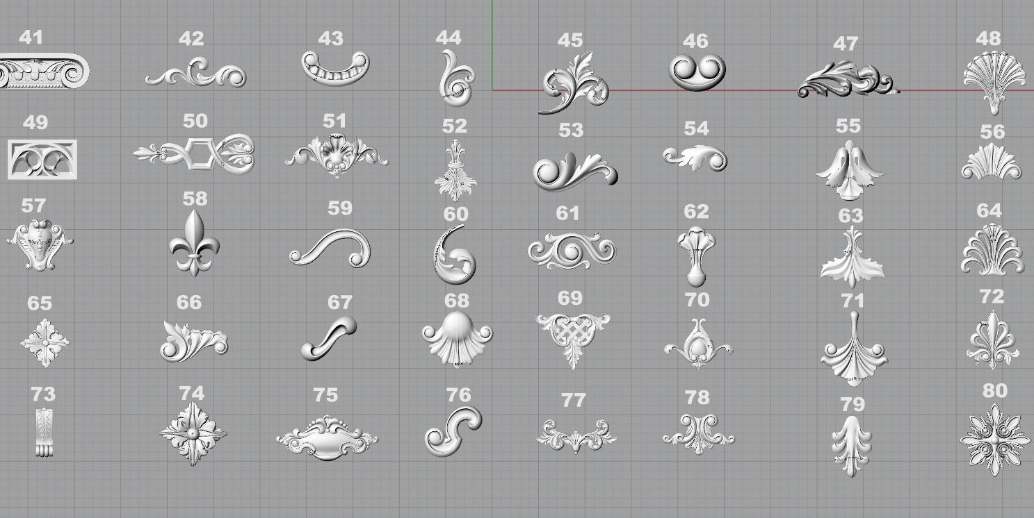 High quality 3d ornaments superpack 80 3D print model_17