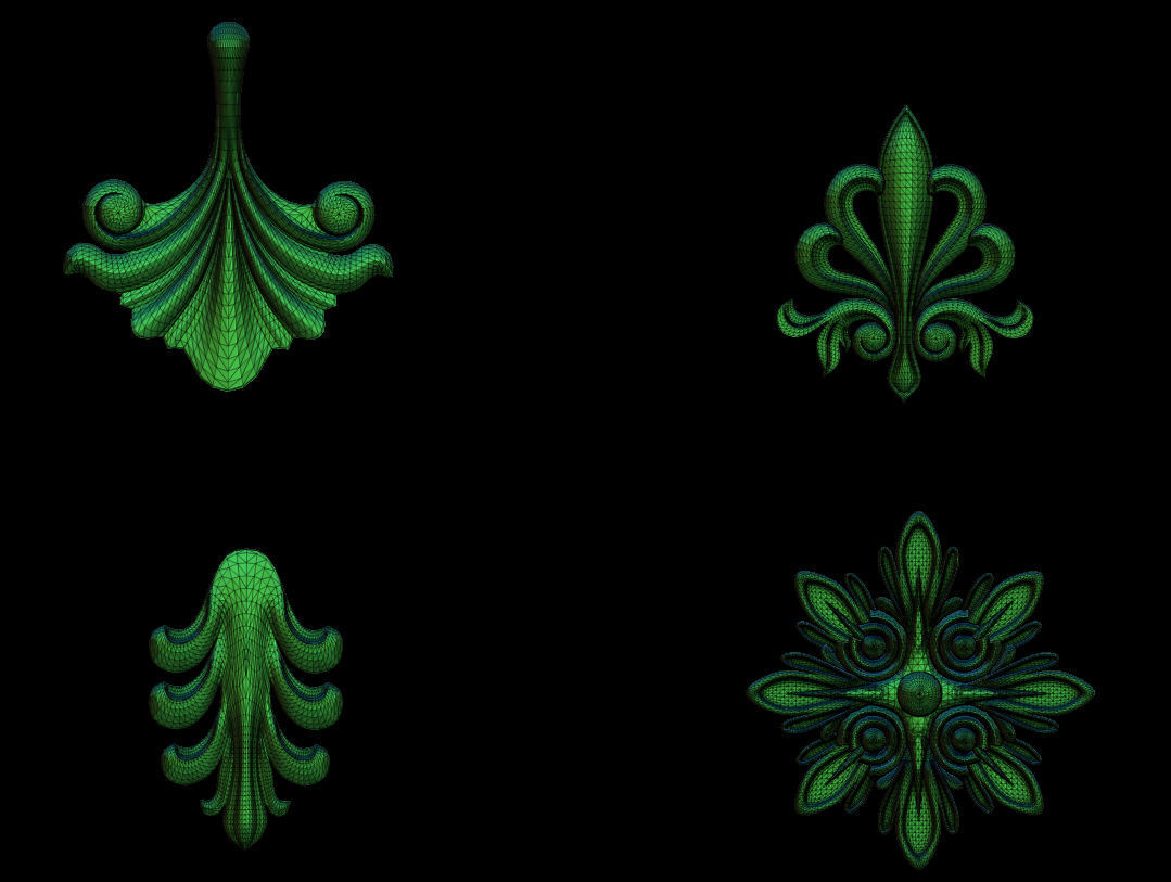 High quality 3d ornaments superpack 80 3D print model_3