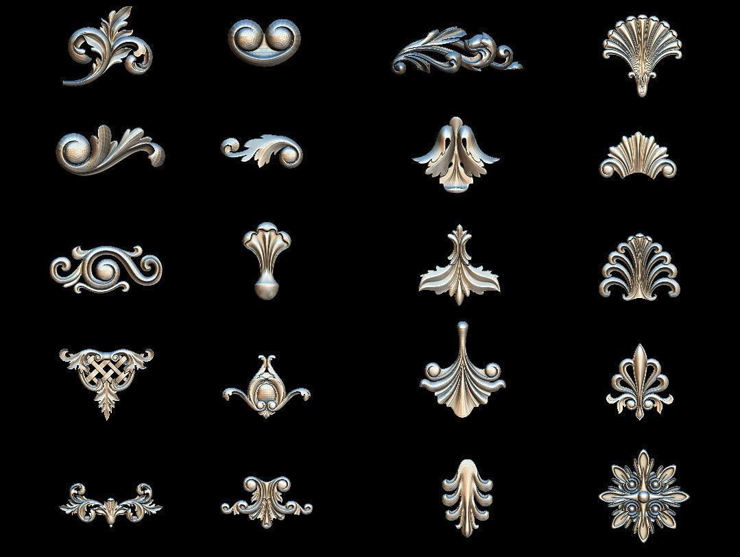 High quality 3d ornaments superpack 80 3D print model_13