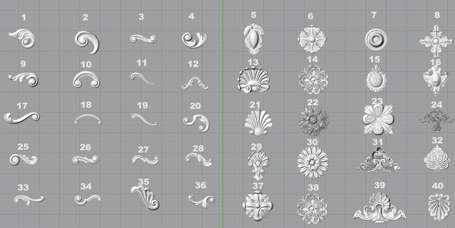 High quality 3d ornaments superpack 80 3D print model_16