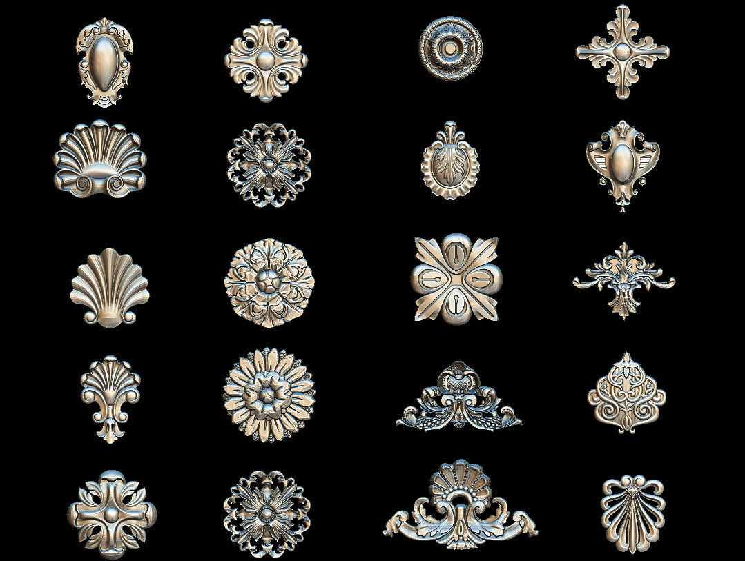 High quality 3d ornaments superpack 80 3D print model_12