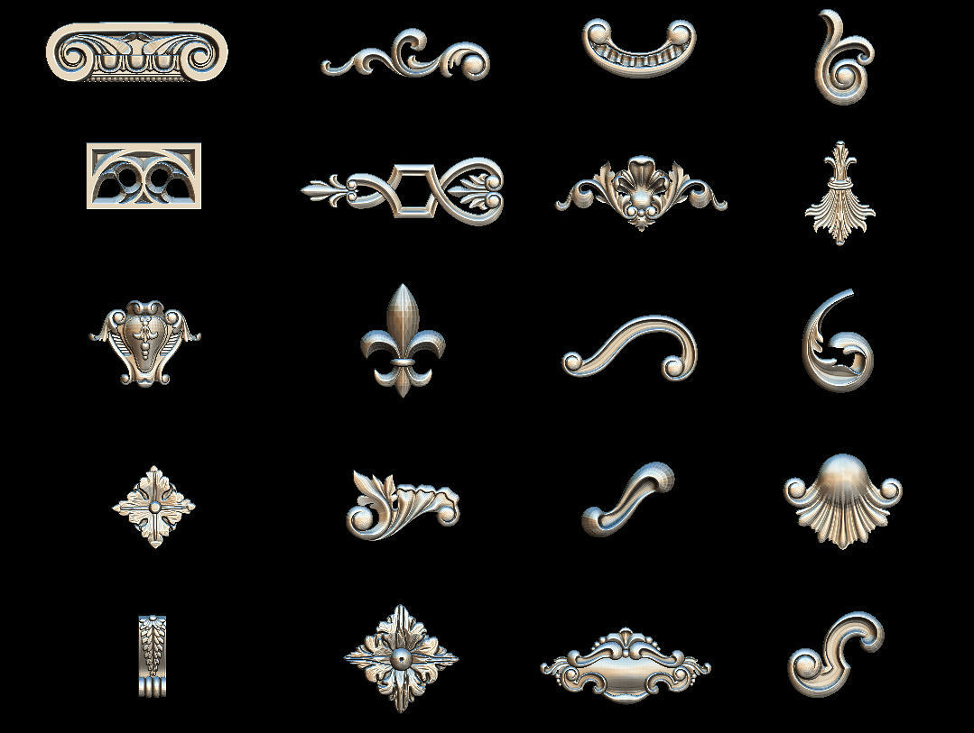 High quality 3d ornaments superpack 80 3D print model_15