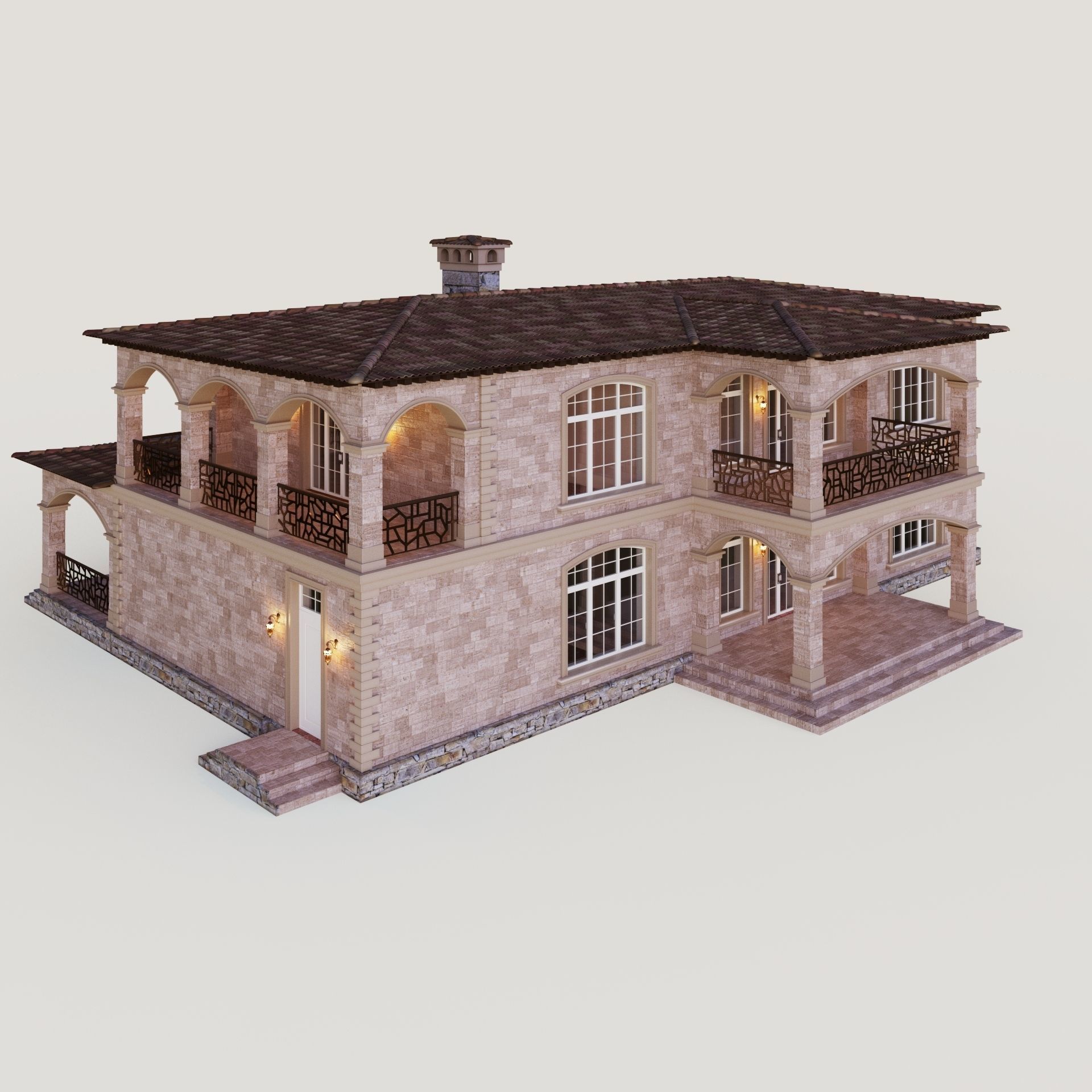 Villa in California 3D model_4