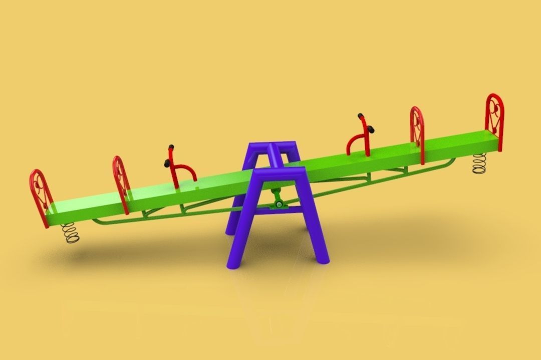 SEESAW TEETER TOTTER including technical drawings 3D model CGTrader