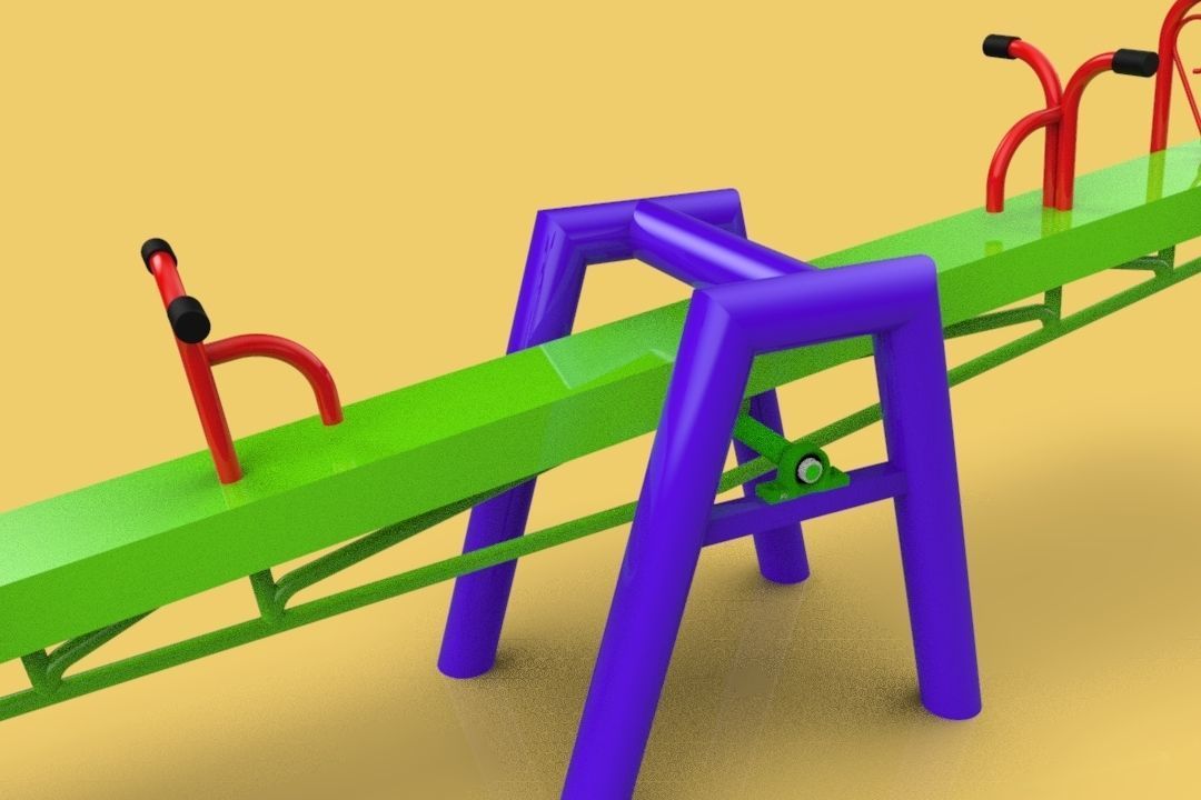 SEESAW TEETER TOTTER including technical drawings 3D model CGTrader