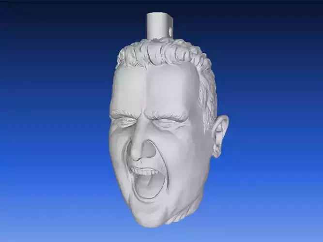 Bashar al-Assad laughing shrunken head keychain keyfob