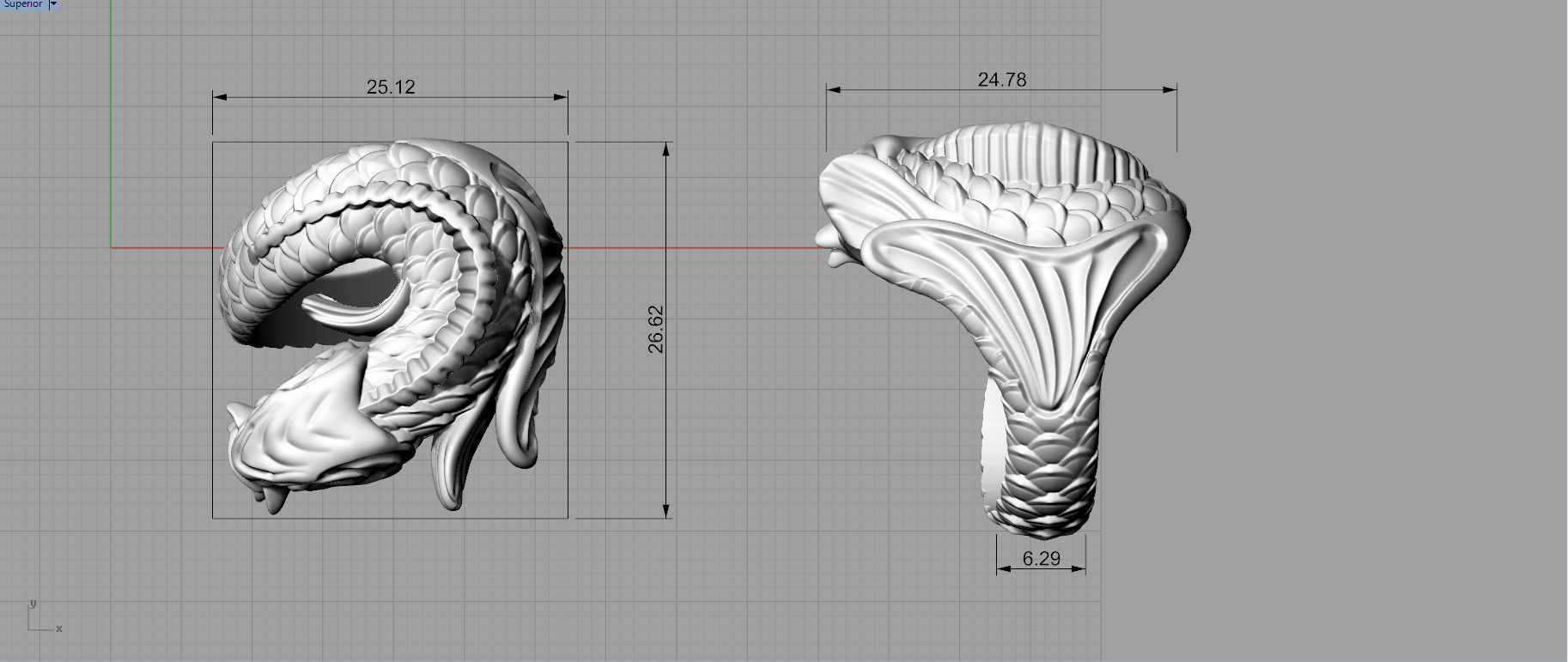 Fish ring carp 3D print model_8