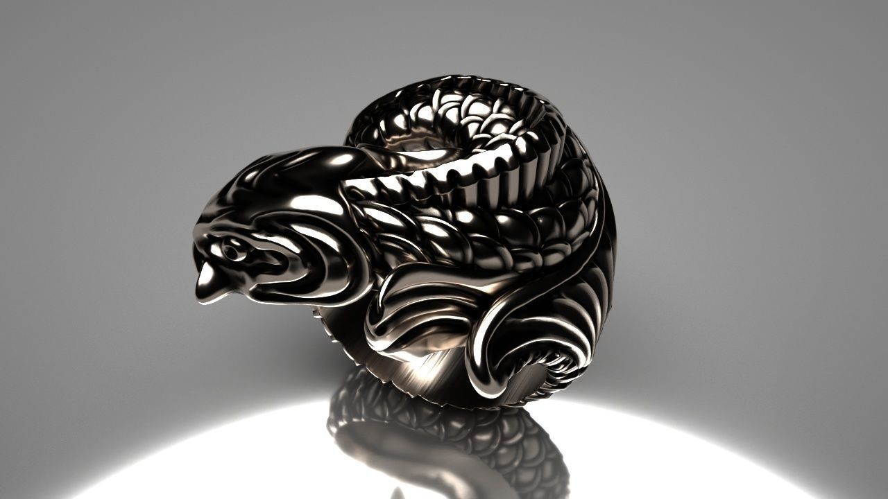 Fish ring carp 3D print model_2