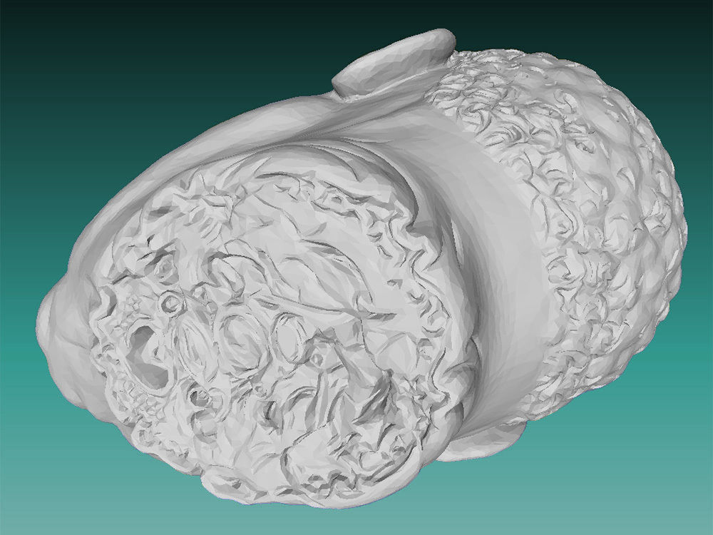 Robert Mugabe laughing shrunken head keychain keyfob Free 3D print model_3