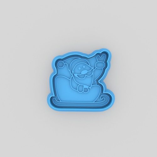Santa Claus cookie cutter 3D print model