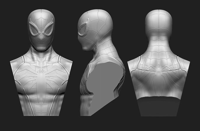 Spider-Man Advanced Suit Bust 3D print model
