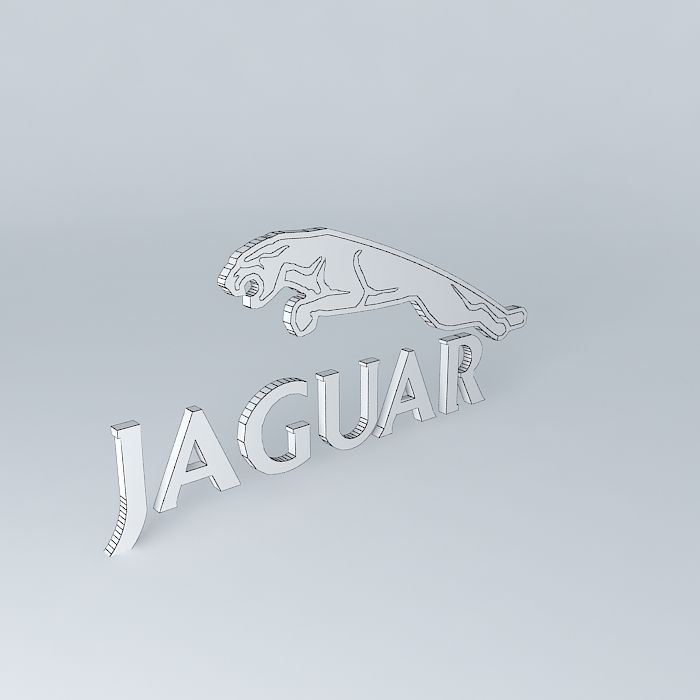 Jaguar Logo Free 3D model_3