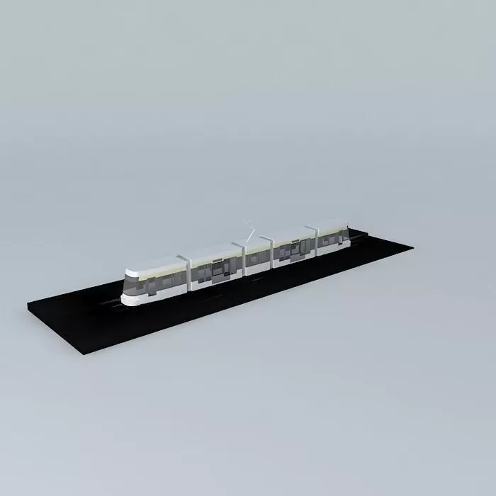 Tram1 metro train Free 3D model