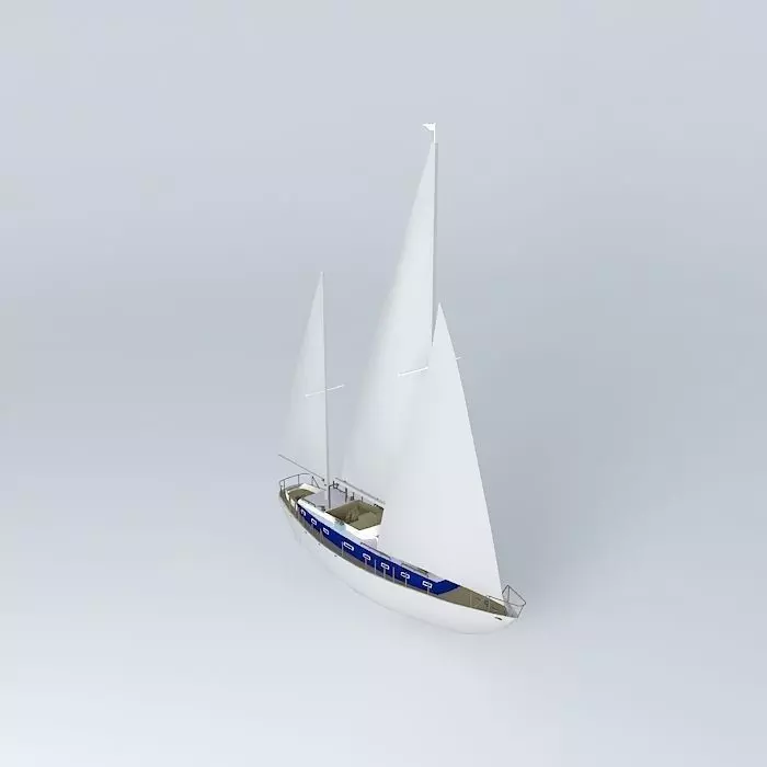 Yacht sailboat Free 3D model_0