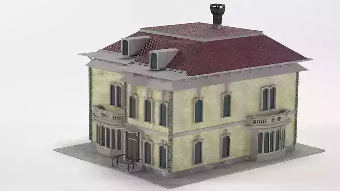 Old Victorian  House PBR 3D model