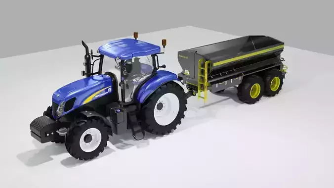 New Holland Tractor with Fertilizer Spreader