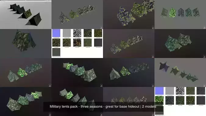  Military tents pack - three seasons - great for base hideout