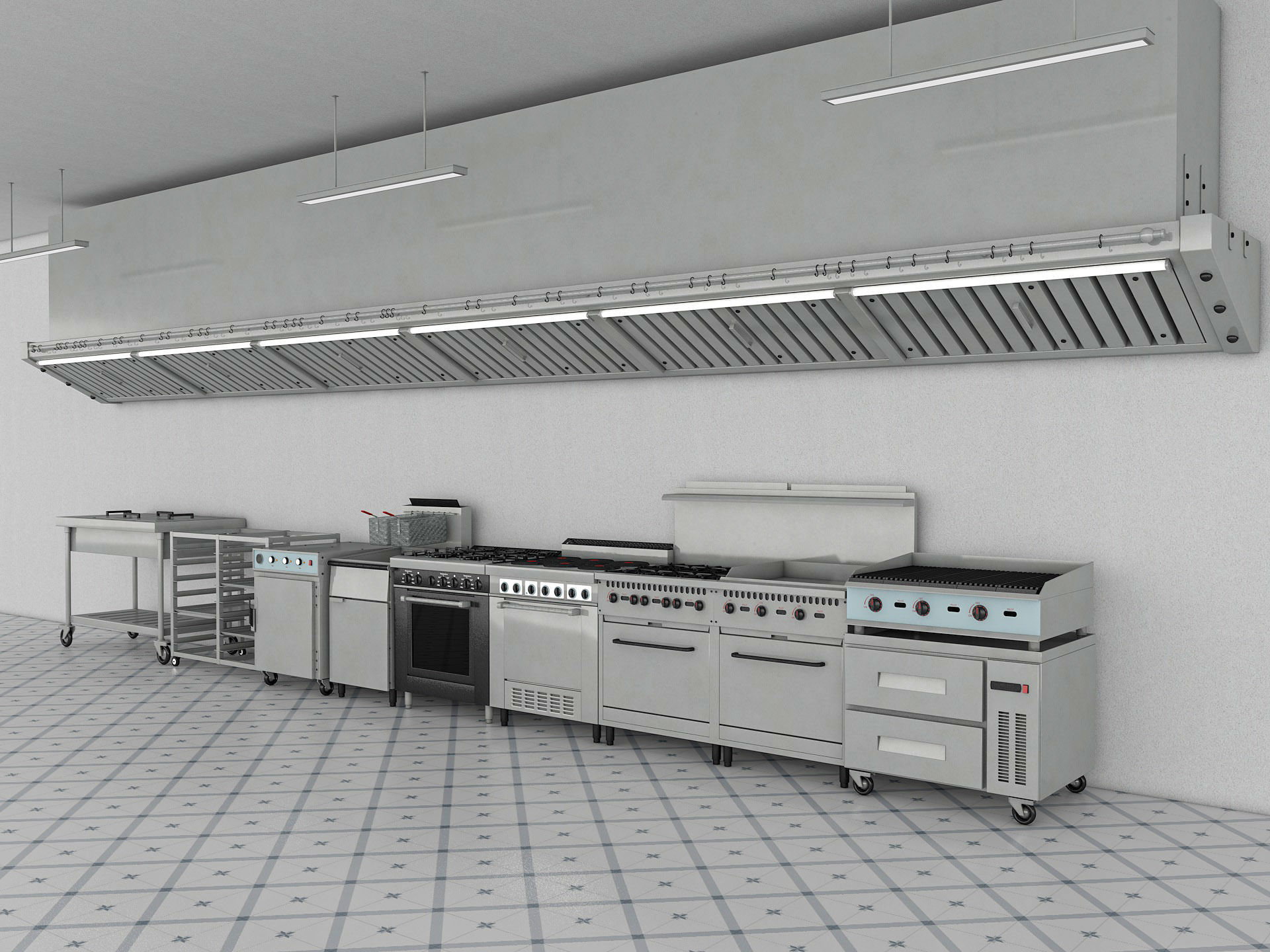 Commercial Kitchen 3D model_1