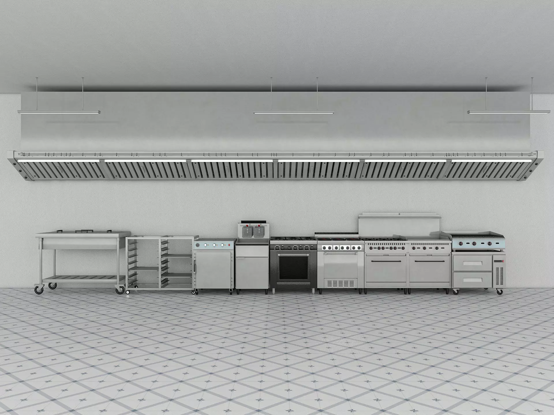 Commercial Kitchen 3D model_0