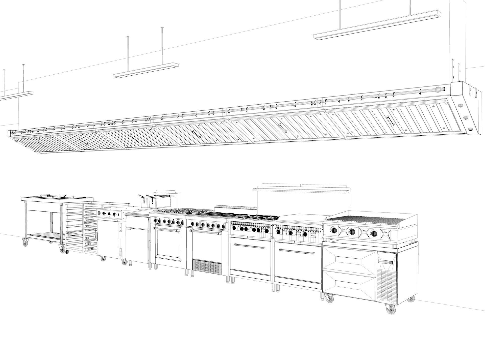 Commercial Kitchen 3D model_6