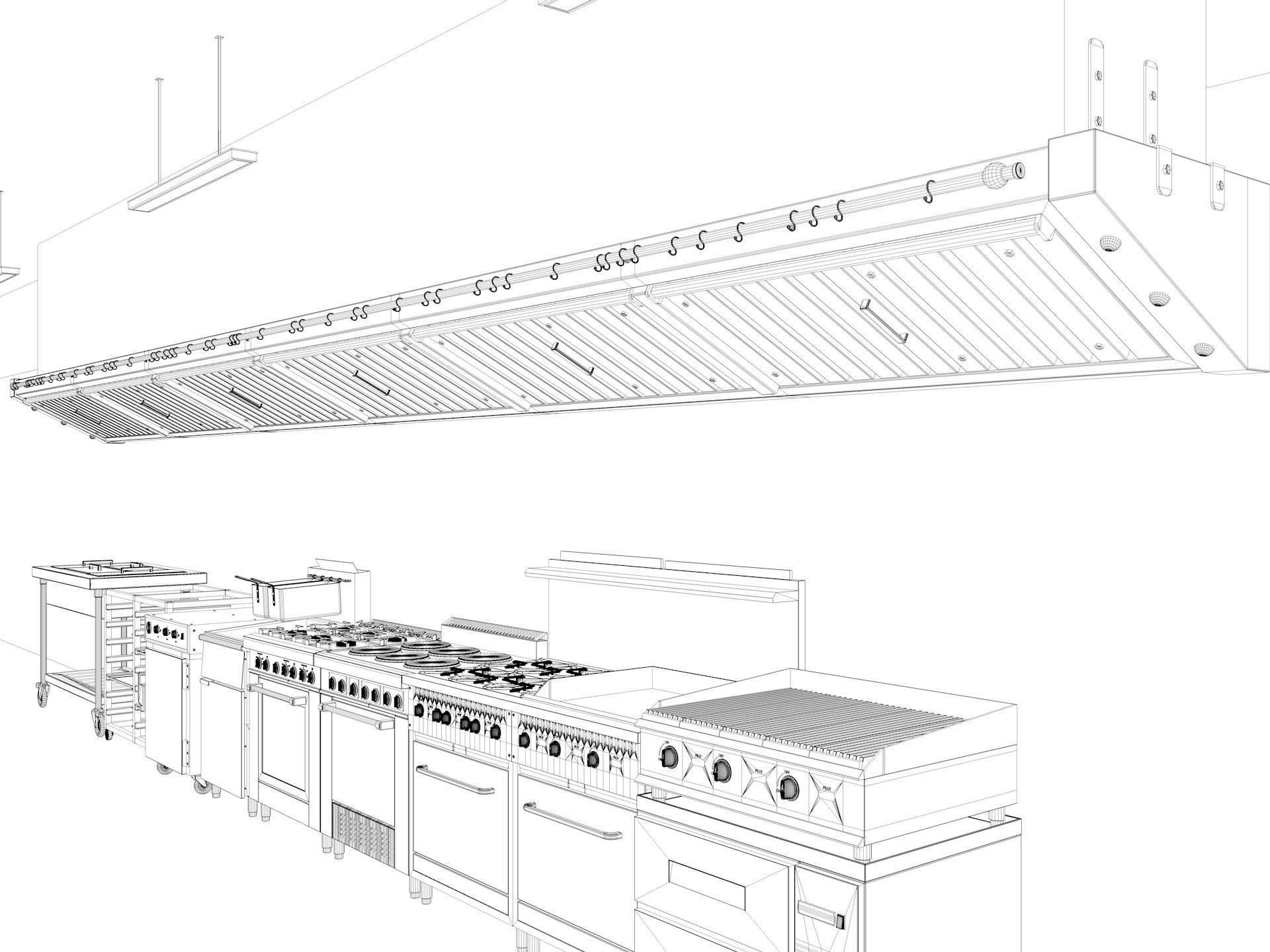 Commercial Kitchen 3D model_9