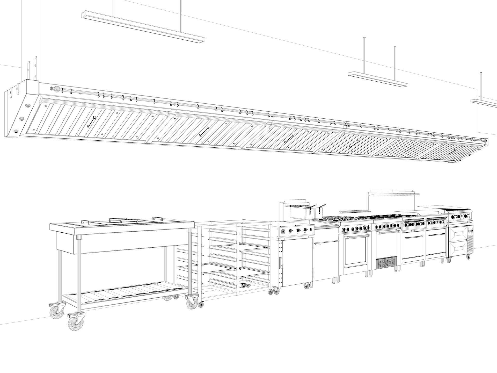 Commercial Kitchen 3D model_8