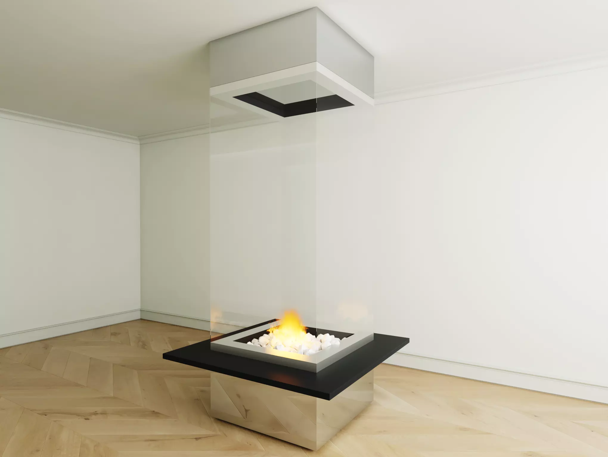 Brasero interieur 3D model_0