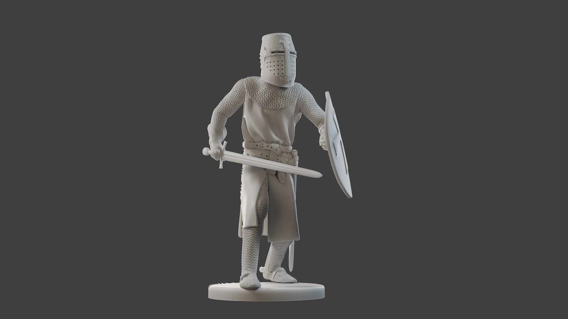 Knight Templar action T1 3D print model_13