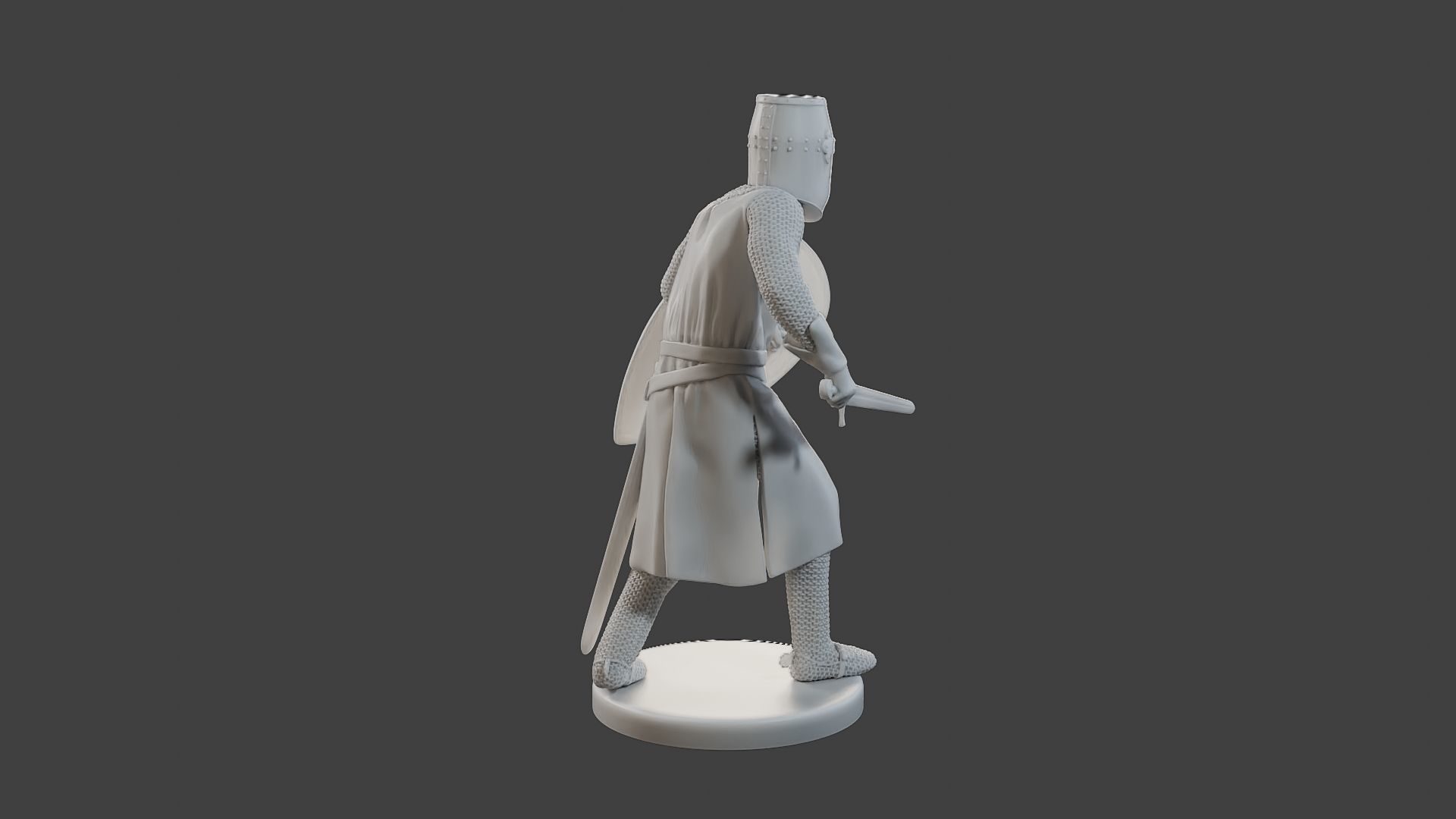 Knight Templar action T1 3D print model_7