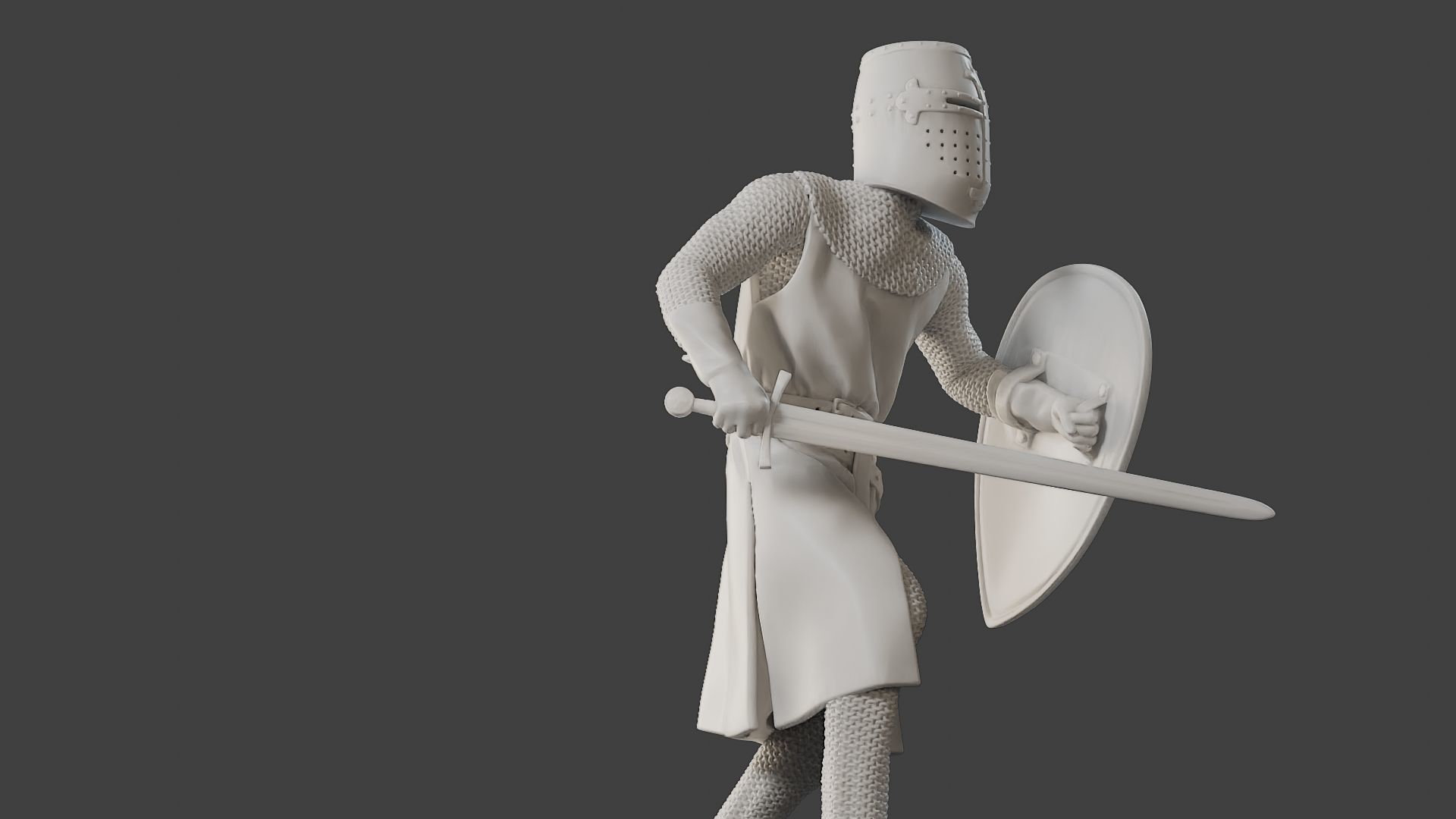 Knight Templar action T1 3D print model_29