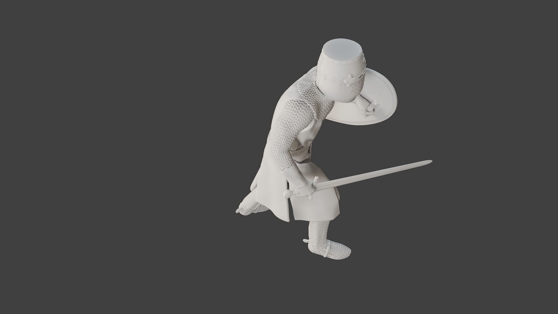 Knight Templar action T1 3D print model_23