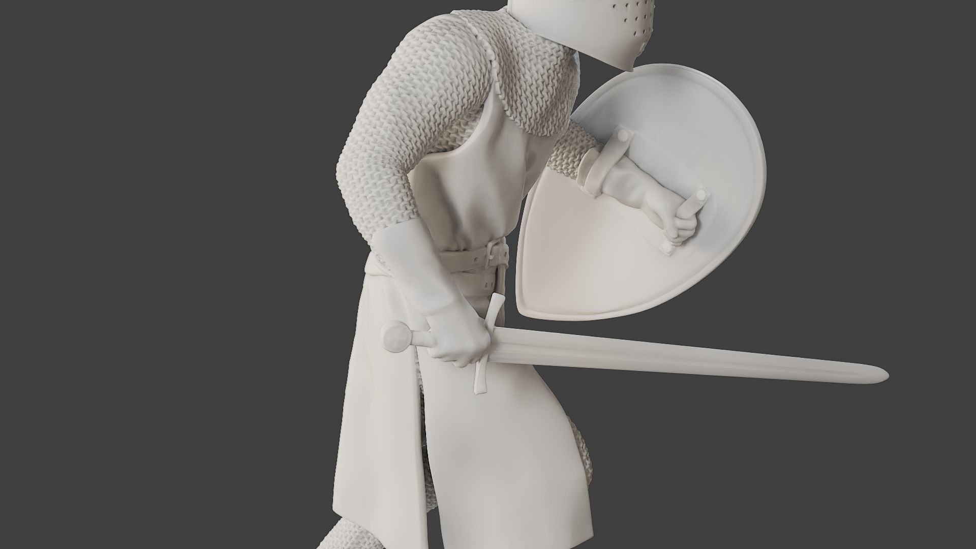 Knight Templar action T1 3D print model_20