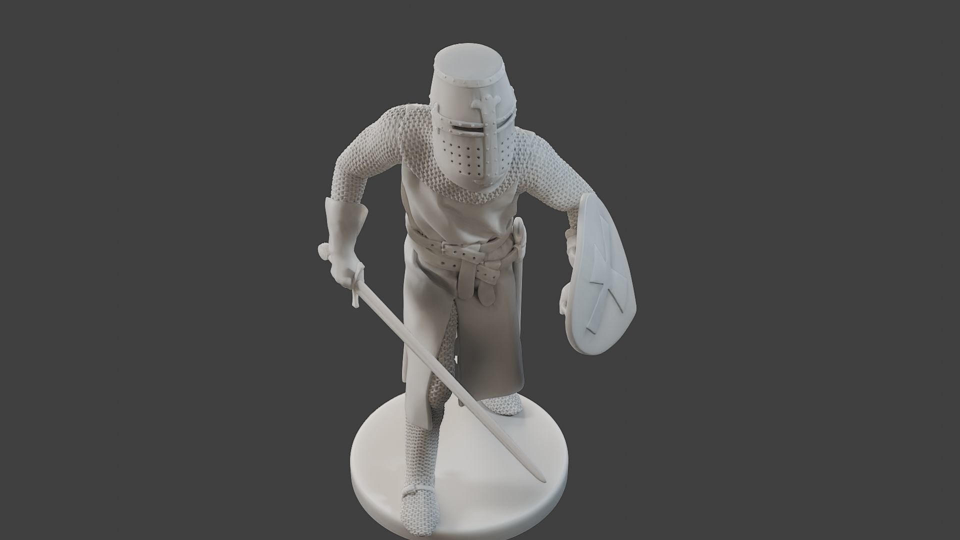 Knight Templar action T1 3D print model_19