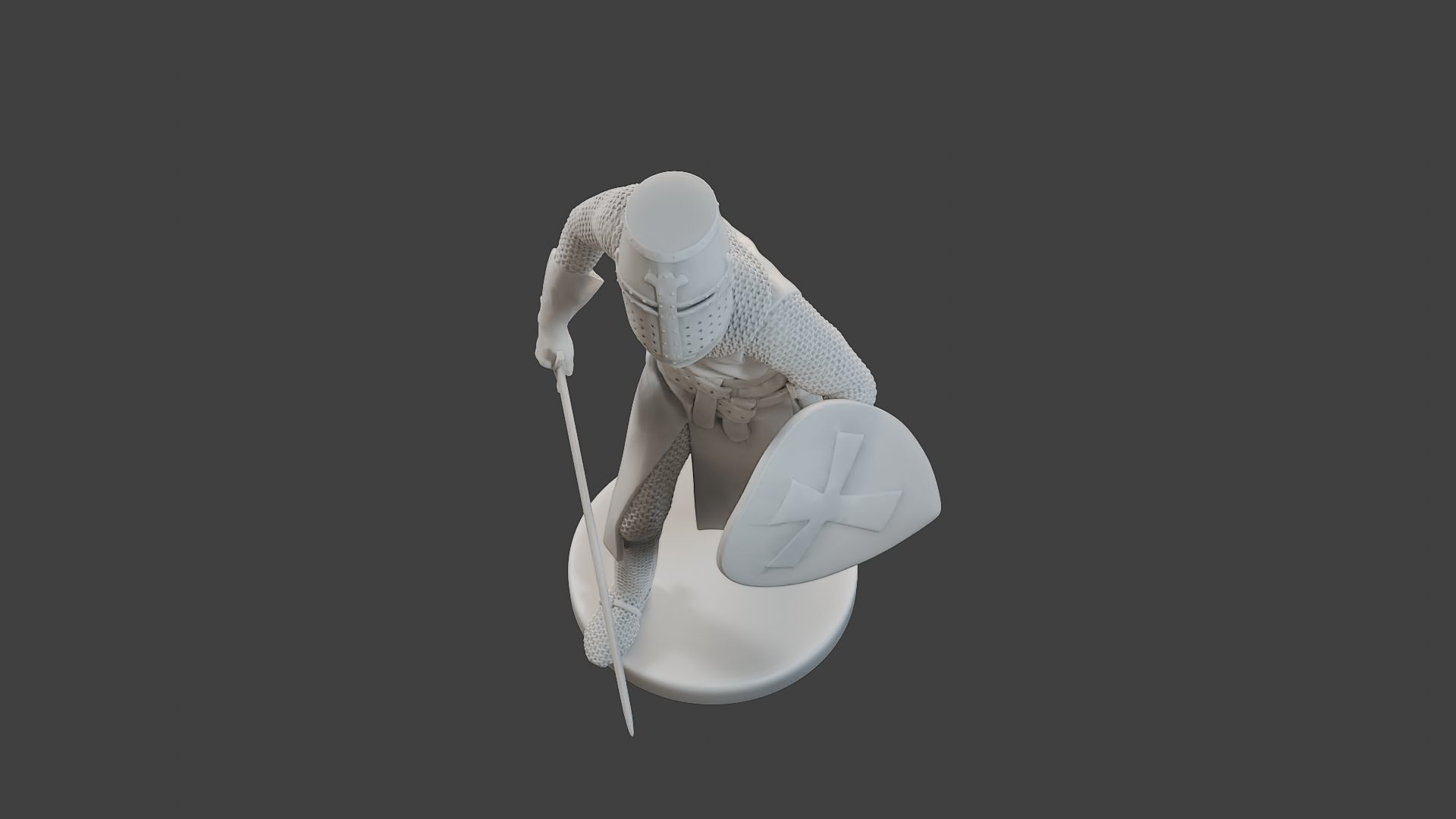 Knight Templar action T1 3D print model_14