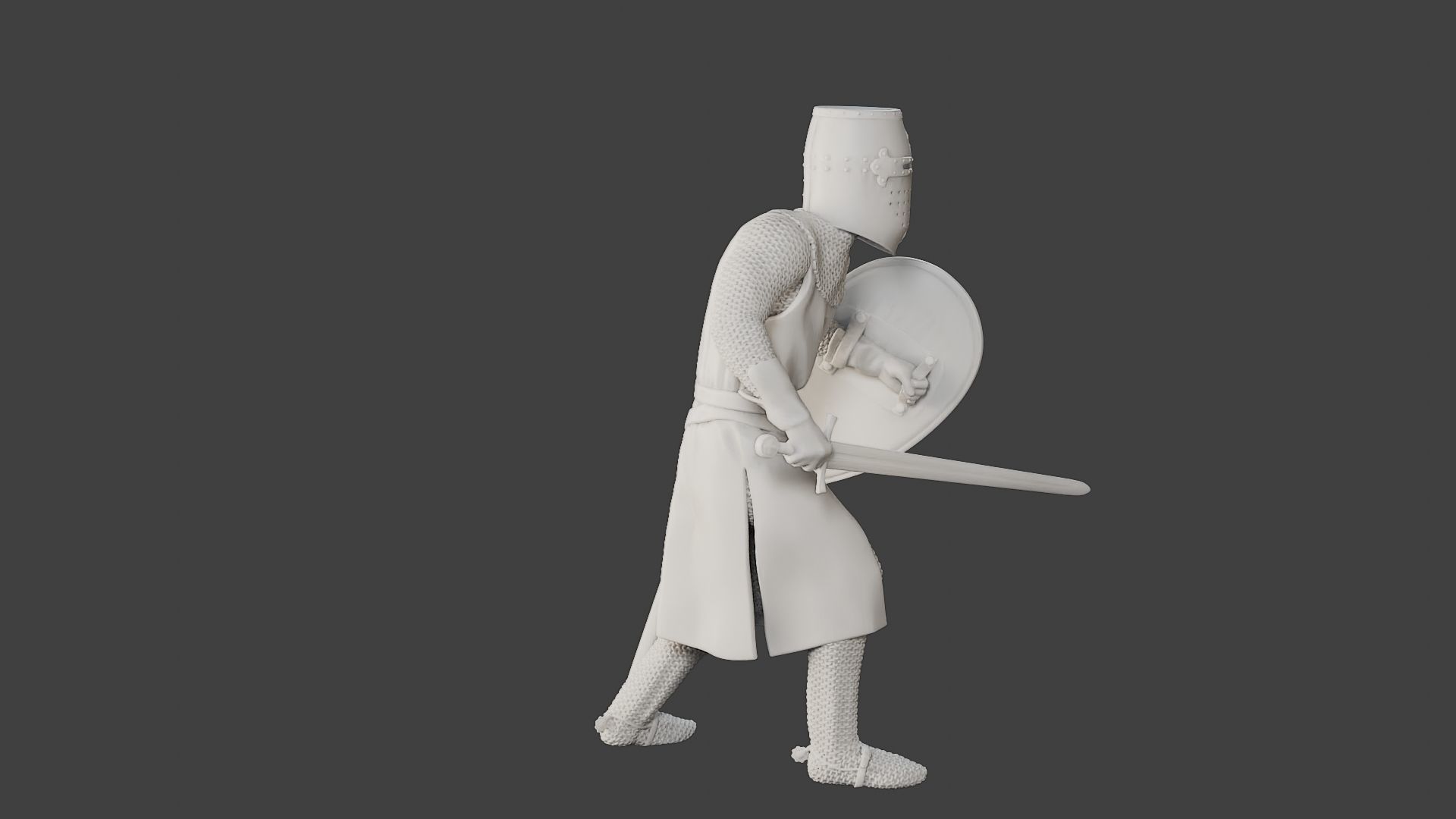 Knight Templar action T1 3D print model_31
