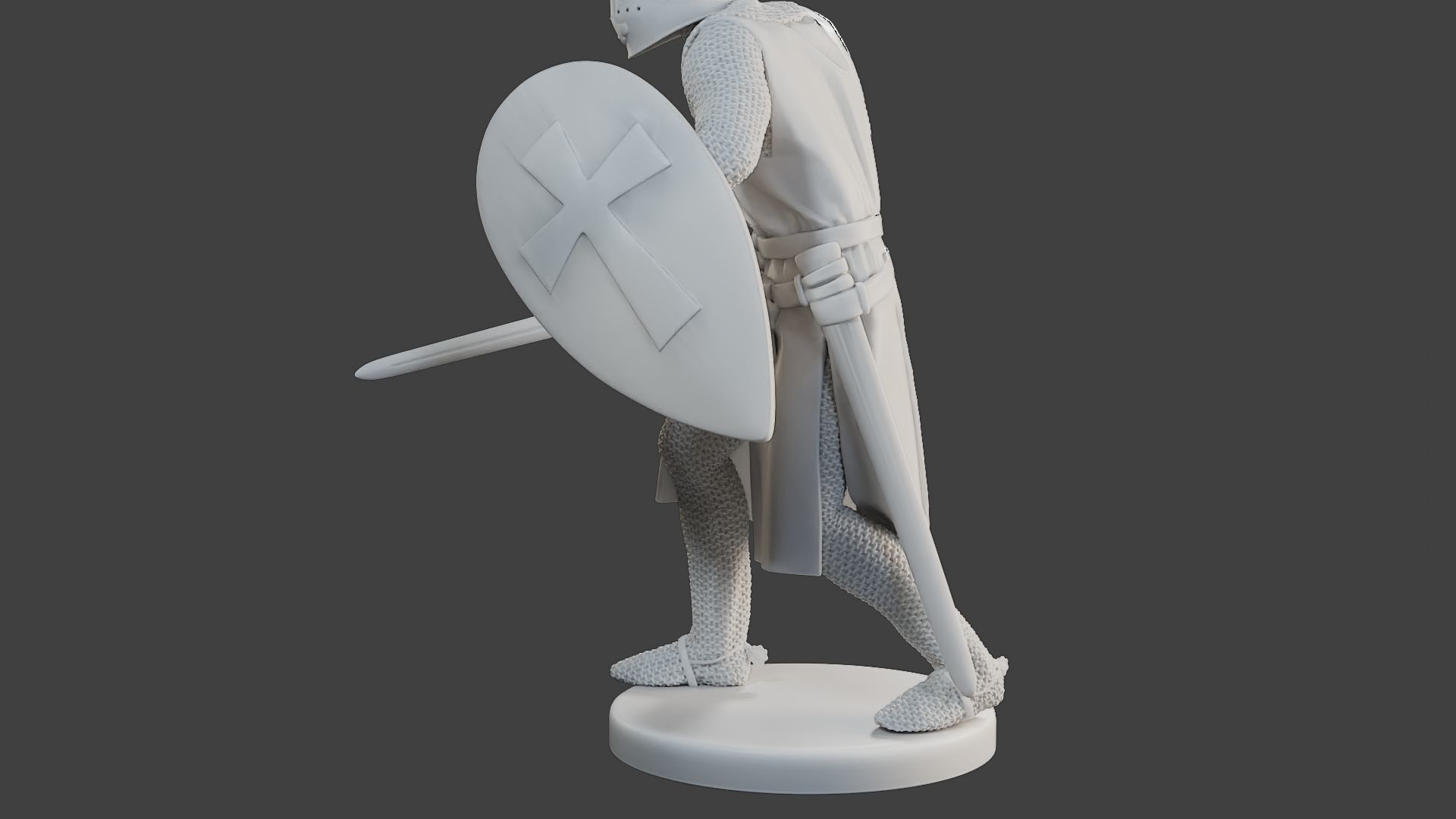 Knight Templar action T1 3D print model_17