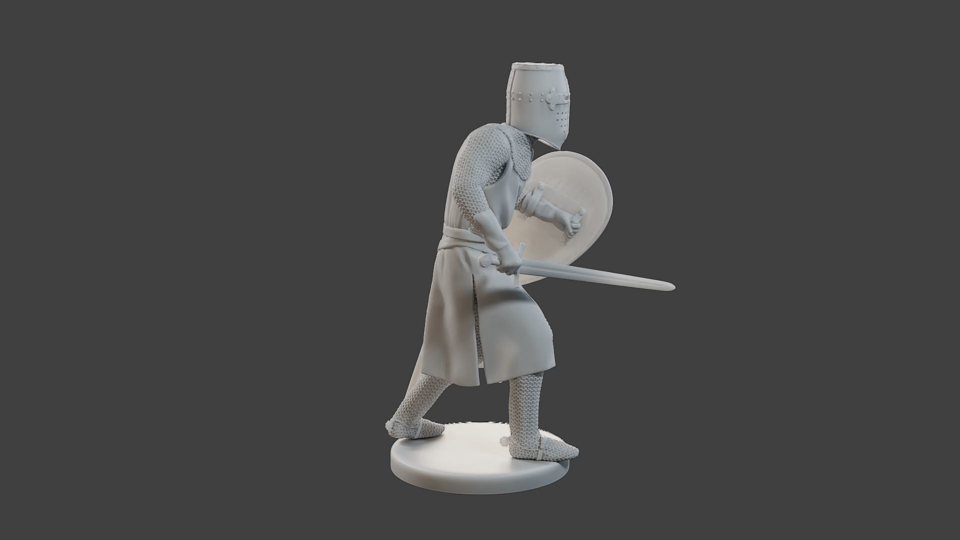 Knight Templar action T1 3D print model_8