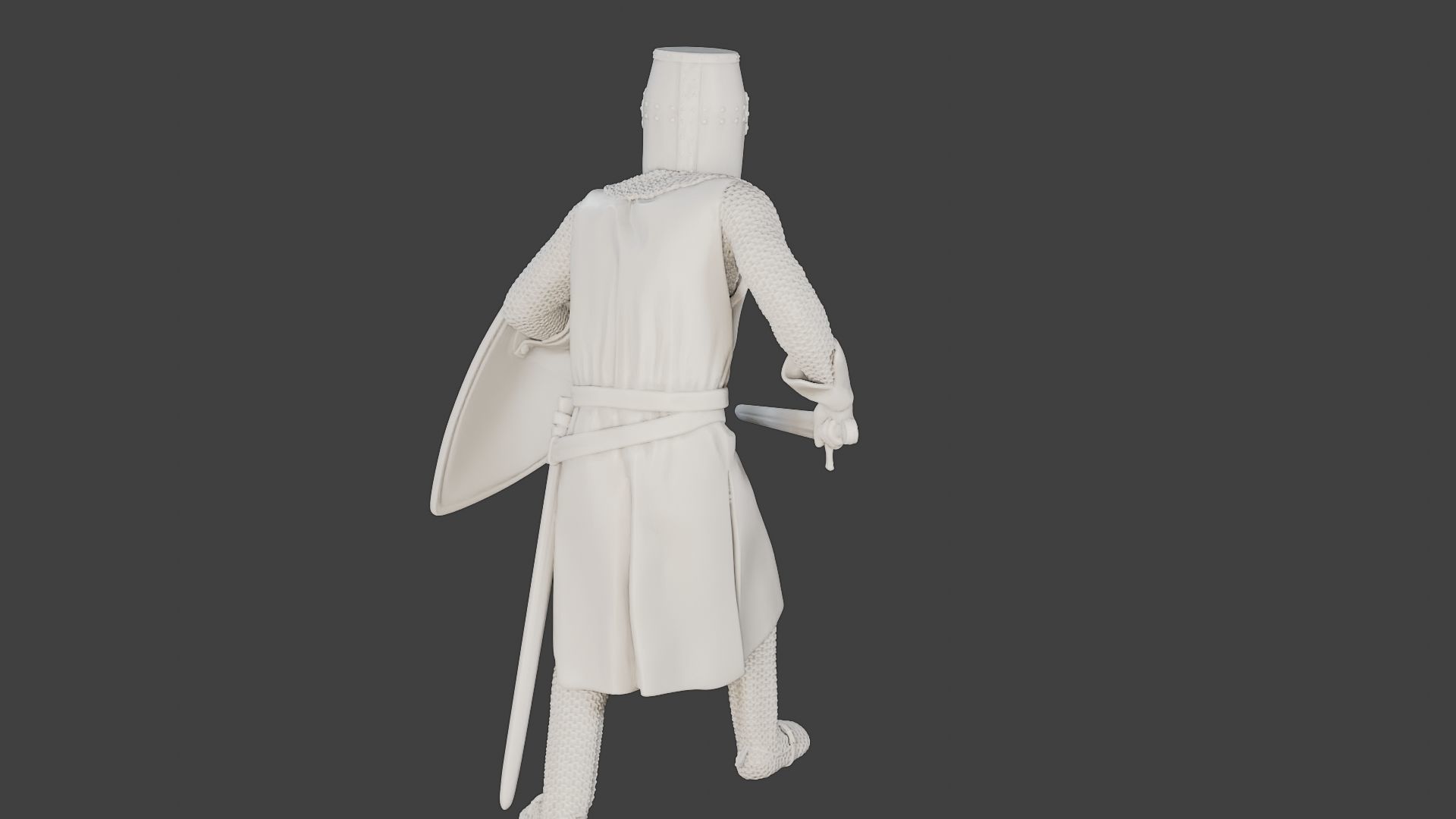 Knight Templar action T1 3D print model_25