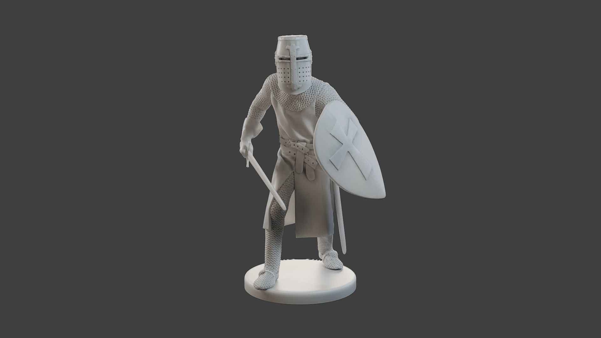 Knight Templar action T1 3D print model_11