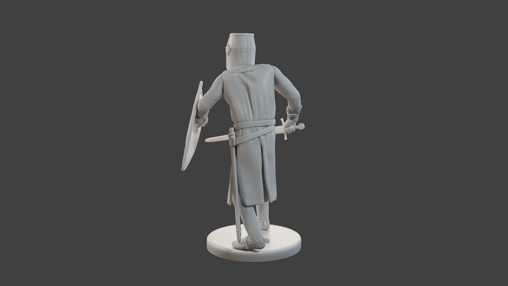 Knight Templar action T1 3D print model_5