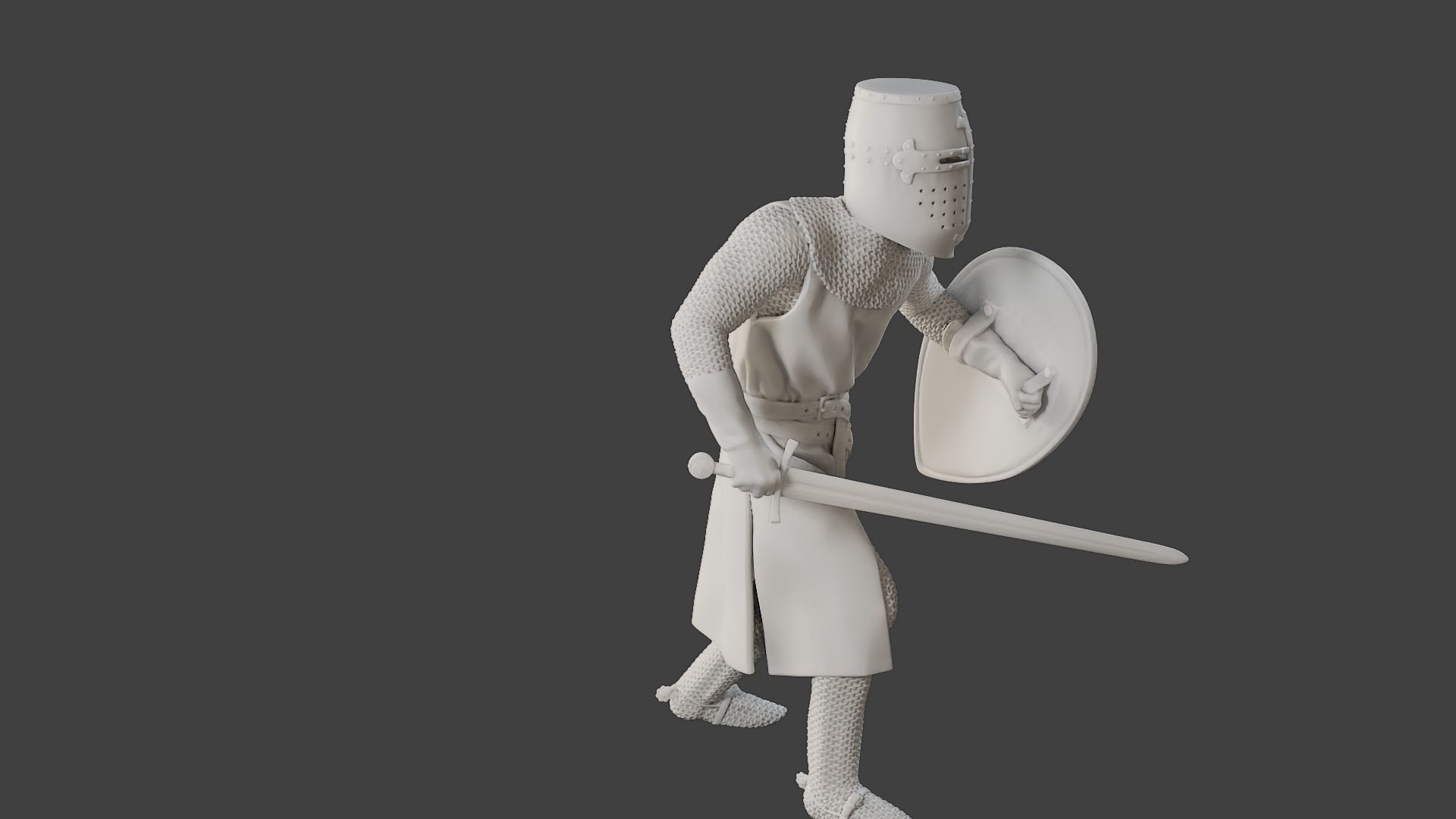 Knight Templar action T1 3D print model_30