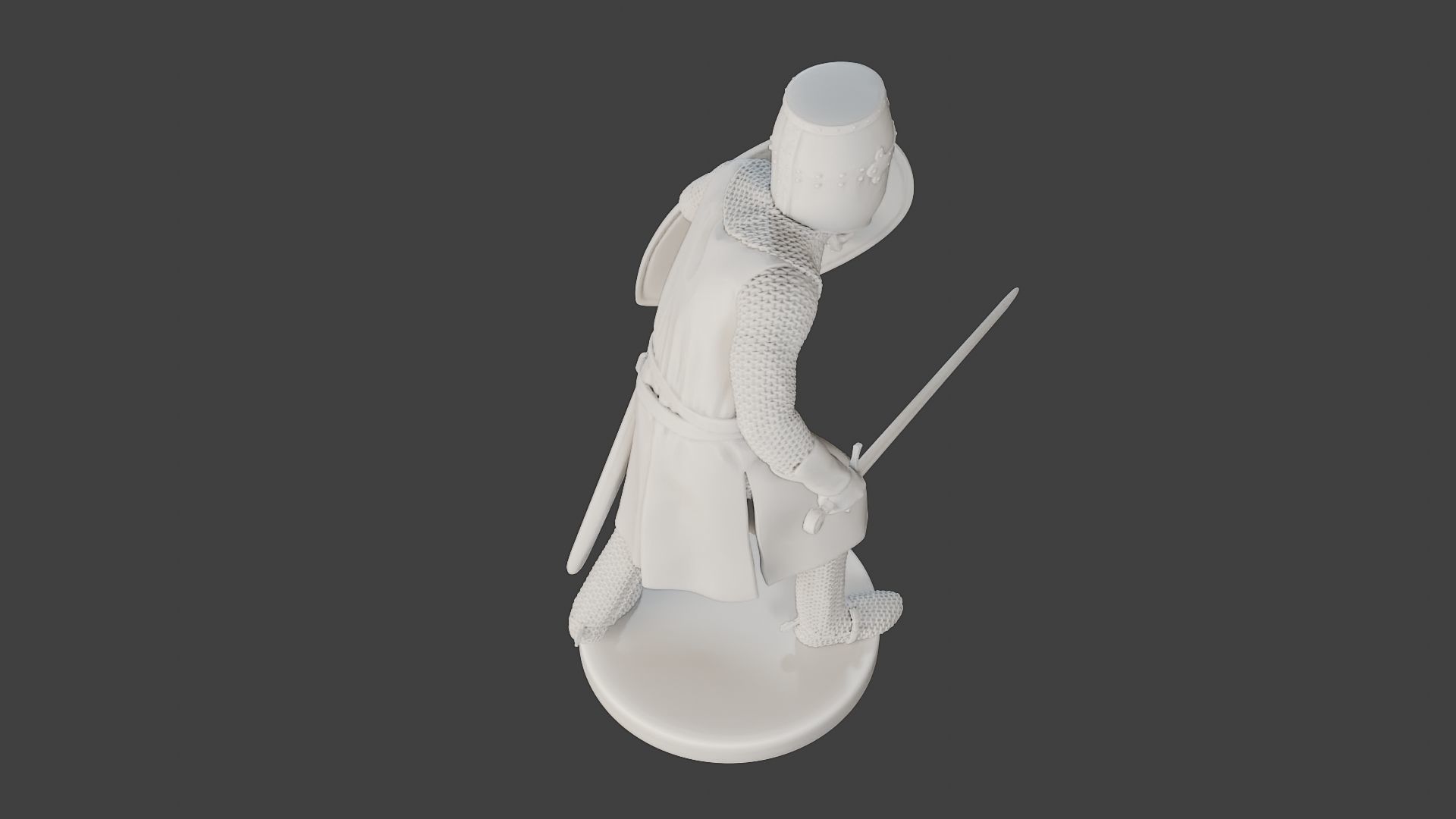 Knight Templar action T1 3D print model_22