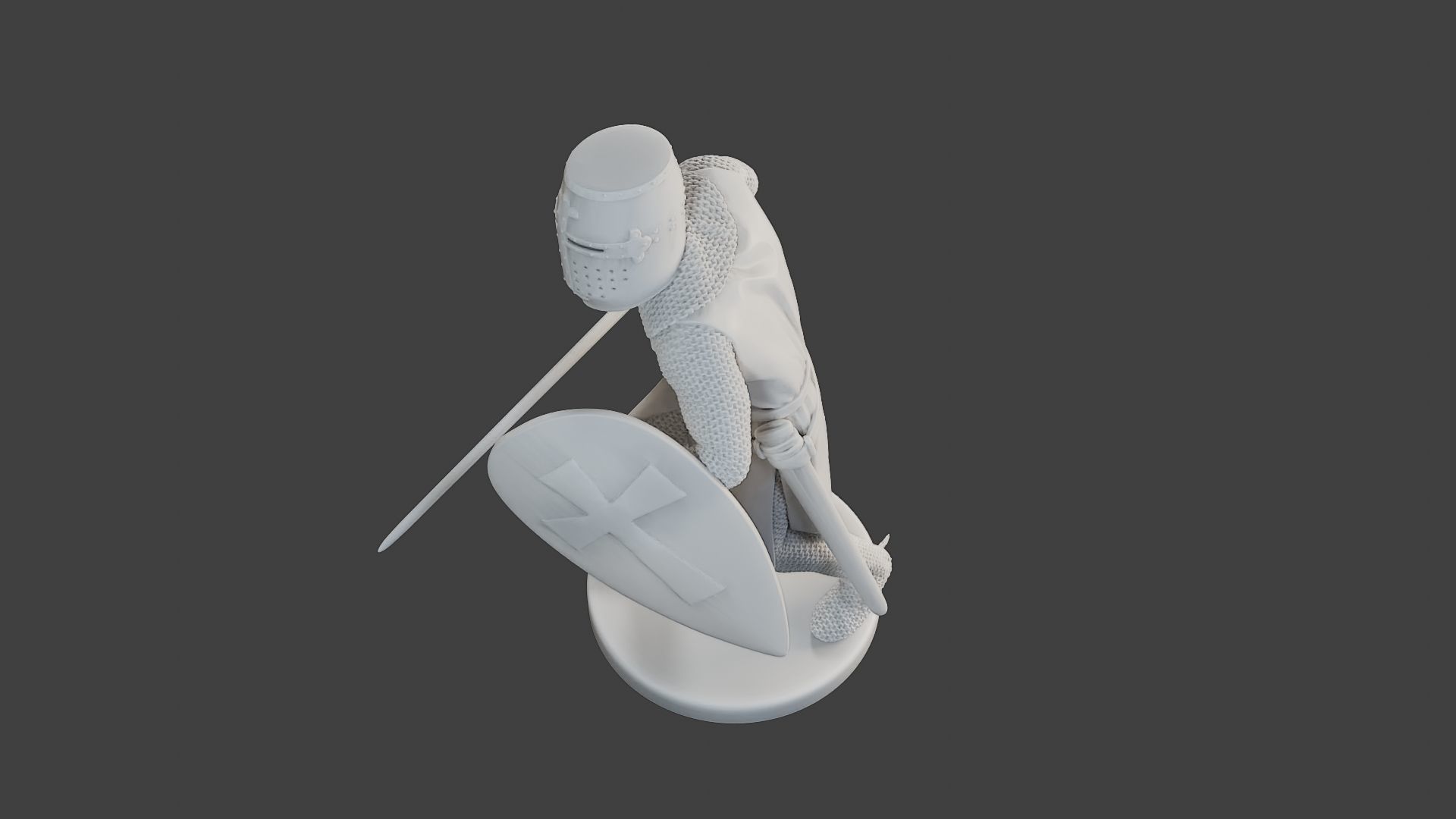 Knight Templar action T1 3D print model_15