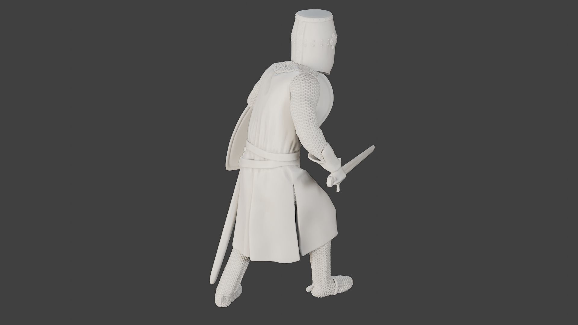 Knight Templar action T1 3D print model_24