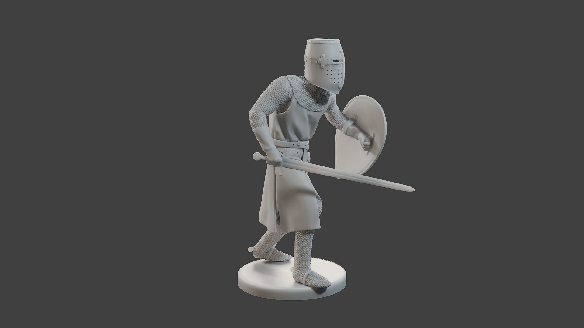 Knight Templar action T1 3D print model_9