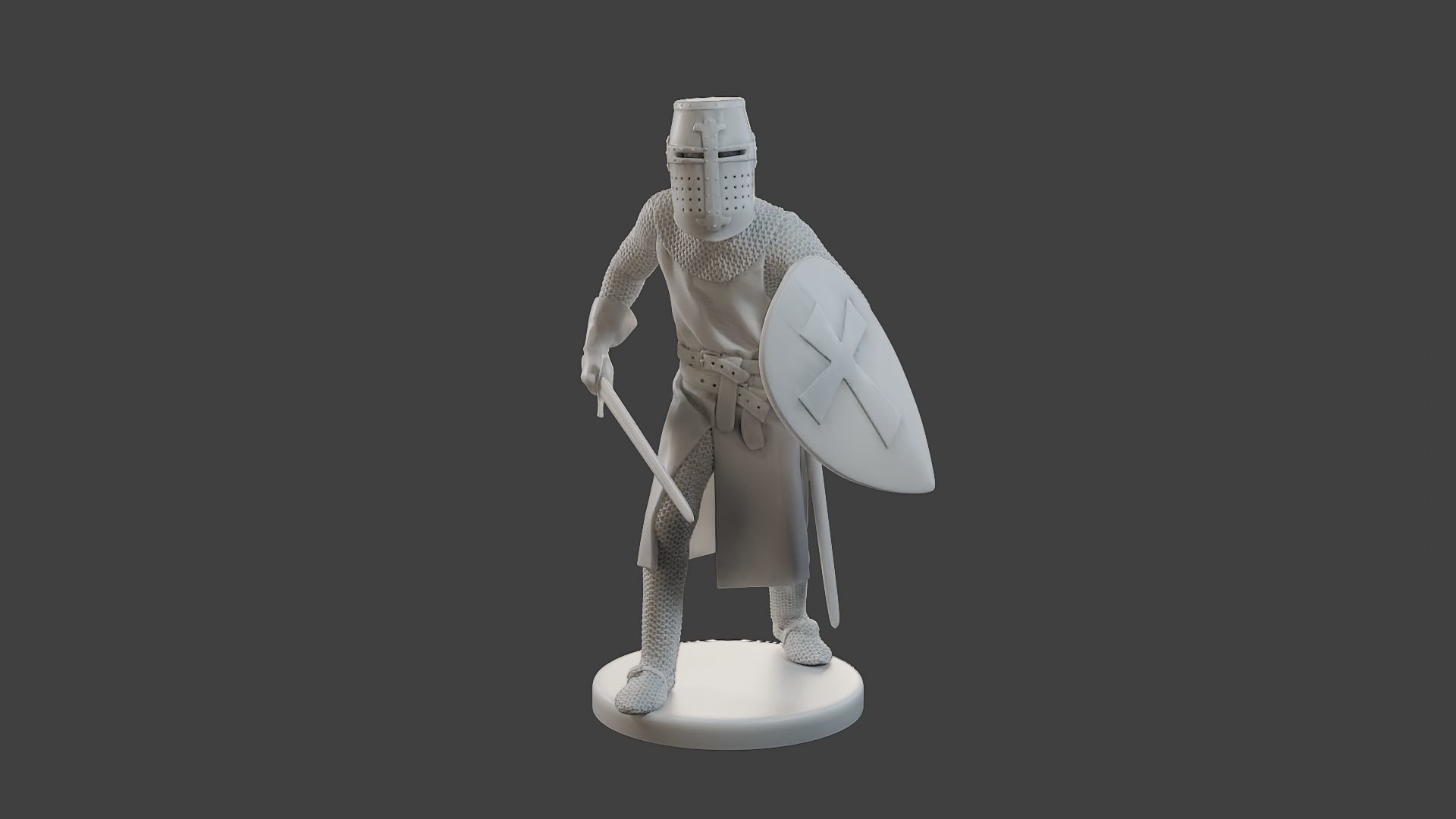 Knight Templar action T1 3D print model_1